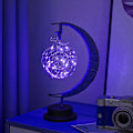 Pikkukuva 1 / 11: Led-koristevalot tähtikuuvalot omena jouluvalot syntymäpäivälahja käsintehty hamppuköysi usb rauta yövalo Blue-Apple Battery Model