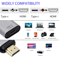 Pikkukuva 2 / 9: USB C - HDMI-sovitin, 4K@60Hz USB Type C naar HDMI-urosadapteri, kotiin ja toimistoon, Apple-laitteita ei tueta