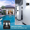 Miniatyrbild 4 av 5: 2st Set 12W LED Vägglampa Inomhus Vägglampa Modern Aluminium Belysningsarmaturer för Vardagsrum Sovrum Badrum Kök Matsal Kallvitt