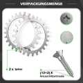 Miniatyrbillede 3 af 11: 2 x premium rustfrie pigge til Worx S/m-model, 2 x rustfrie skruespig Traction Enhancer, robotplæneklipper Hjulstørrelse 205 mm (FMY)