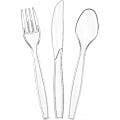 Miniatyrbilde 1 av 11: Genomskinlige engangsbestikk av plast Engangsbestikk (med fin blixt) 150 Combo Set 150 Combo Set