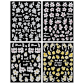 Miniatyrbild 2 av 5: 3D Självhäftande Nagelstickers med Vårblommor Stereoskopisk Färgglad Dekoration 4 Ark
