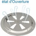 Miniatyrbillede 3 af 5: Rund Ventilationsrist, Justerbar Luftventil Rustfrit Stål Luftventil Luftindtag og -udtag 125 mm