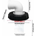 Miniatyrbillede 2 af 4: 90° IBC lågfilter, 163 mm nylon regnvandsfilter, vaskbart med låg til IBC regnvandstank DN 150