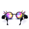 Pikkukuva 5 / 5: Kaleidoskooppi Steampunk Rave Lasit Sateenkaarikristallilla