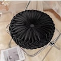 Miniatyrbillede 8 af 11: ins græskar pude rund pude siddepude talje pude stue sofa homestay plisseret hjul futon pude Navy 35*35cm