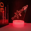 Miniatyrbillede 1 af 10: Kreativ gave Spilrum dekoration Natlys Crack Model Crack Base Gun Crack Touch Farverig Sæt Crack Base Gun Crack Touch Colorful Set