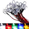 Miniatyrbild 10 av 10: 20st föranslutna LED LED-ljussändande dioder GRÖN grön