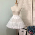 Miniatyrbillede 2 af 11: Kvinder Piger Ruffle Kort Underskørt Solid Hvid Farve Fluffy Bubble Tutu Nederdel P