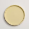 Miniatyrbilde 1 av 11: Keramisk rund blomsterpotte vanntray dekorasjon Morandi pigment brennende base fortykket pute vanntray Light yellow 20*2cm (inner diameter 18.5cm)
