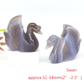 Pikkukuva 6 / 8: Svanörn Huvud Fisk Uggla Pingvin Staty Natursten Grå Agat Geod Healing Kristallsnideri Djurfigurer Hantverk Heminredning Nine-tailed Fox 3pcs Nine-tailed Fox 3pcs