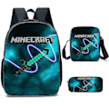Miniatyrbild 1 av 7: Minecraft skolväskor för grundskolan och gymnasiet Minecraft Game Peripheral ryggsäck i tre set K