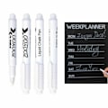 Miniatyrbillede 5 af 10: 5 stk. Hvid flydende kridtpen Black Board Marker Raderbar 5stk