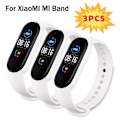 Miniatyrbilde 1 av 7: 3 stk klokkebånd til Mi Band 7 6 5 4 3 Armbånd Xiaomi Mi Band Rem Silikon Sport Erstatningsarmbånd Smartwatch Tilbehør hvit 3PCS white Mi band 6