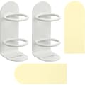 2-pack väggmonterad eltandborsthållare (vit)