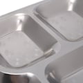 Miniatyrbillede 5 af 10: Rustfrit stål delt madbakke beholder madplade 6 gitter