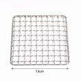 Miniatyrbillede 1 af 5: BBQ Grill Net Rustfrit Stål Mesh Rack Rist Vandretur Grill Hi Sølv Firkantet