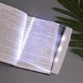 LED Boklys Full Side Leselampe med Klart Panel og Varmt Jevnt Lys for Nattlesing Trådløs Hvit White