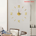 Miniatyrbild 1 av 8: 3D självlysande väggklocka Ramlös akryl DIY digital klocka vägg Gold No Luminous