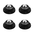 Miniatyrbillede 5 af 11: Selvklæbende hjul minisvingbare hjul rustfrit stål Universa sort One-size black One-size