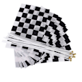 Miniatyrbillede 1 af 11: 12 stk. ternede Formel 1 F1 Racing Banner Håndviftende flag (sort+hvid) Sort og hvid gitter Black and white grid