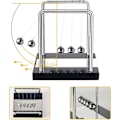 Miniatyrbillede 4 af 5: Newtons pendul, stor Newtons vugge 18 cm pendul Newtons kugler Newtons sving Videnskabsspil Kontorbordsdekoration