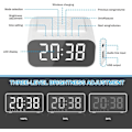 Miniatyrbild 4 av 5: Klockradio med Bluetooth-högtalare, trådlös laddningsväckarklocka-Xin