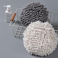 Miniatyrbild 5 av 5: Styck Handdukar Badhanddukar Kökshanddukar Plysch Absorberande Handdukar Hängande Handduk Frottéhandduk Snabbtorkande Handduk (Vit + Grå)
