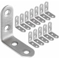Miniatyrbillede 1 af 5: 13 stk. Vinkelbeslag i rustfrit stål 40x40mm, Vinkelbeslag til fastgørelse og reparation af møbler, forstærkning af samlinger, sølv