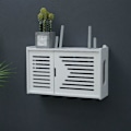 Miniatyrbild 3 av 8: Wifi-routerförvaringslåda Väggmonterad Hylla Träfäste Fri Punching Organizer 2