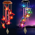 Miniatyrbillede 2 af 11: Solcelledrevet Kolibri Vindspil Lys LED Jul Sommerfugl Lys Have Sol Vindspil Lys Landskab Lys Have Lys Red 6 lamp holder Solar Cat Scratch Wind Chime Light