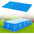Miniatyrbillede 1 af 5: Pool Underlag, Rektangulært Pool Underlag til 300x200cm Pool - Blåt Vandtæt Foldbart Pool Underlag og Beskyttelsesmåtte 338cm x 239cm