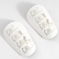 Miniatyrbillede 5 af 10: 1 par mini benskinner Fodbold benskinner XSWHITE WHITE XSWhite White XS