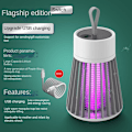 Miniatyrbild 1 av 5: Myggdödande lampa Lågt brus Låg strålning USB-laddning Multifunktionell bärbar mygglampa för hemcamping[Laddningsmodell] Flagship Edition - Grå Flagship Edition - Grey USB+plug (adapter)