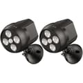 Utomhus rörelsesensor LED strålkastare vattentät trådlös för trappor hall trädgård uteplats 2-pack