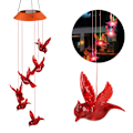 Miniatyrbillede 6 af 11: Solcelledrevet Kolibri Vindspil Lys LED Jul Sommerfugl Lys Have Sol Vindspil Lys Landskab Lys Have Lys Red 6 lamp holder Cat Model