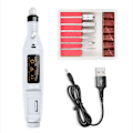 Miniatyrbillede 1 af 2: Bærbar elektrisk neglepoleringsmaskine til eksfoliering og polering - Neglepoleringspen - Testpoleringsmaskine (OPP) -White USB