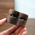 Miniatyrbild 7 av 11: Bröllop Kärleksring Ask Valnöt Par Ring Förvaring Förpackning Presentkartong Hjärtformad Träask Örhängen Örhängen Smyckeskrin Grön Green