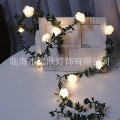 Miniatyrbilde 5 av 11: Rose rotting lysstreng LED skum liten hvit blomst rotting lysstreng bryllup innendørs balkong dekorativt lys Bee + Leaf Vine 3m 20LED (battery box)