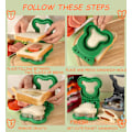 Miniatyrbillede 2 af 5: Sandwich udstikker og forsegler DIY brød værktøj sjov kant udstikker til børn voksne orange