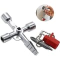 Multifunktionell skiftnyckel för vatten-, el-, element-, hiss-mätare