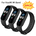 Miniatyrbilde 1 av 7: 3 stk klokkebånd til Mi Band 7 6 5 4 3 Armbånd Xiaomi Mi Band Rem Silikon Sport Erstatningsarmbånd Smartwatch Tilbehør svart 3PCS black Mi band 6