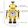 Miniatyrbild 2 av 5: Robot väckarklocka, tyst väckarklocka i rostfritt metall med Flashi