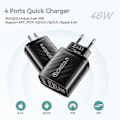 Miniatyrbilde 4 av 4: 30W USB C hurtiglader for iPhone 13 12 Xiaomi Huawei Samsung Quick Charge 3.0 4.0 EU svart