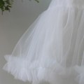 Miniatyrbillede 5 af 11: Kvinder Piger Ruffle Kort Underskørt Solid Hvid Farve Fluffy Bubble Tutu Nederdel P