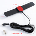 Miniatyrbillede 3 af 5: 25 Mile Rækkevidde Antenne TV Digital HD 4K Antenne Digital Indendørs HD Sort one size