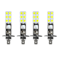 Pikkukuva 1 / 10: 4 kpl H1 6000k super valkoinen 80w led-ajovalopolttimosarja sumuvalot