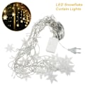 Miniatyrbillede 1 af 8: LED snefnug Gardinljussnöre til jul