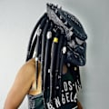 Miniatyrbillede 2 af 5: Predator-hjelm Replica Maske Latex Maske Halloween Cosplay Kostume Prop Latex