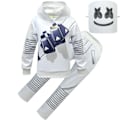 Miniatyrbillede 1 af 2: DJ elektronisk musik Marshmello sweatshirt sæt i samme stil Marshmello sæt suit+mask 150cm